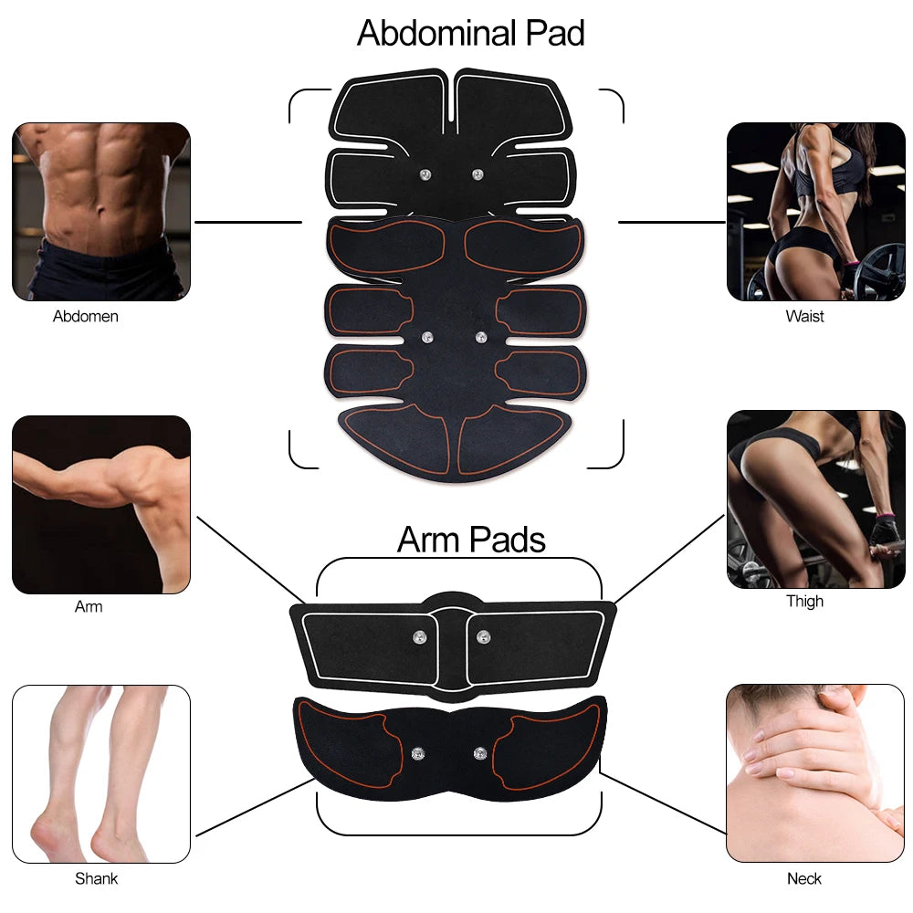 Stimulateur Musculaire Électrique EMS Sans Fil - Entraînement des Hanches, Fesses et Abdominaux